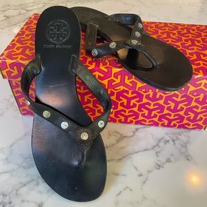 Tory Burch black flip flop sandal